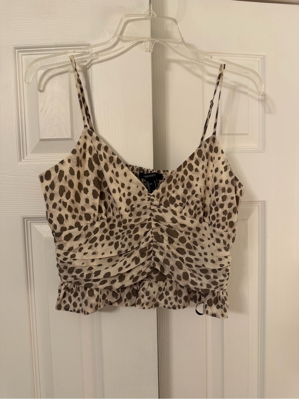 Ruffle Hem Cropped Tank🤎🤍